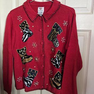 Ladies Christmas Cardigan Sweater